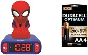 Réveil lumineux Spider-Man Marvel RL800SP avec effets sonores et piles AA Optimum