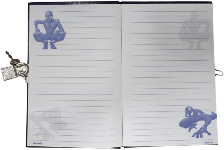 Journal secret Spider-Man Marvel avec stylo magique, autocollants et cadenas à 2 clés – Image 3