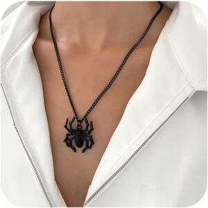 Collier ras du cou Spider-Man avec pendentif araignée noire