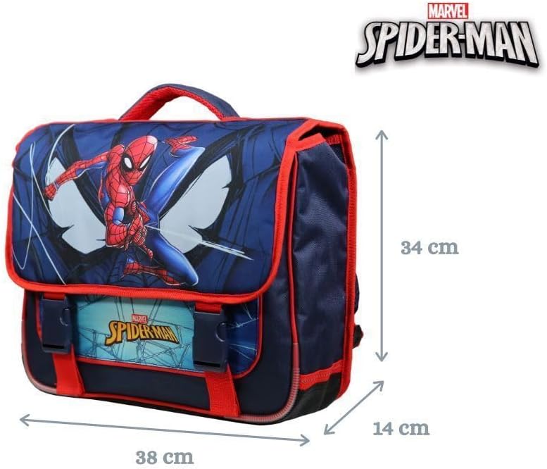 Cartable Marvel Spider-Man bleu 38 cm à 2 compartiments – Image 6