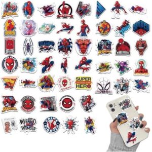 Lot de 50 autocollants Spider-Man pour bouteilles d'eau et ordinateurs portables
