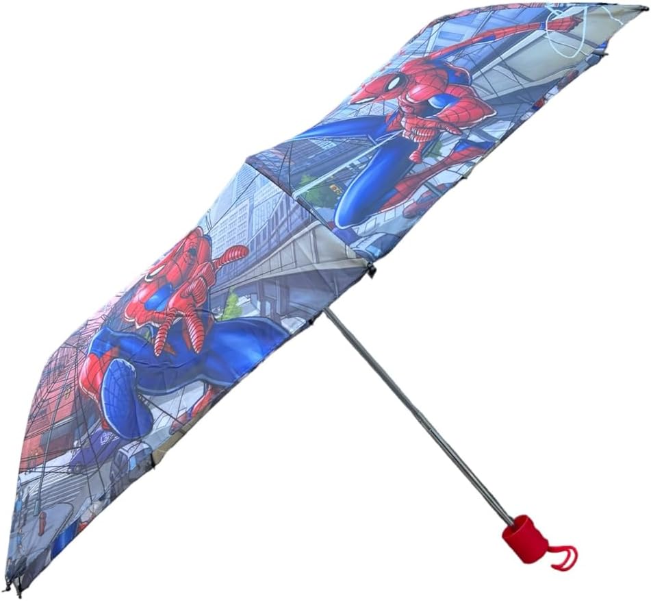 Parapluie pliant Spider-Man Marvel enfant à 8 rayons en fibre de verre – Image 2
