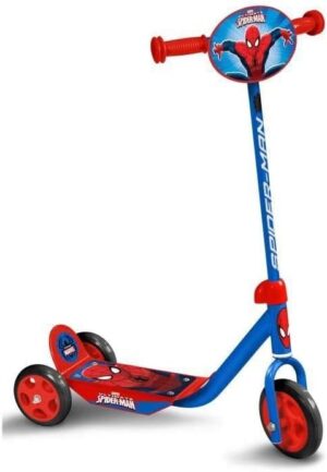 Trottinette Spiderman 3 roues ajustable avec plateau anti-dérapant
