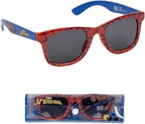 Lunettes de soleil rectangulaires Spiderman Marvel UV400 avec étui