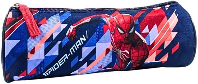 Trousse garçon Spiderman bleue 22 cm pour l'école