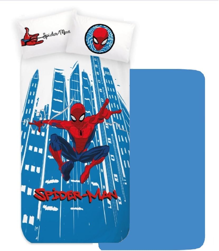 Parure de lit enfant Spiderman 2 en 100 % coton, 3 pièces