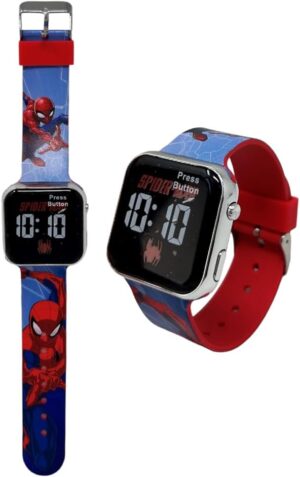 Montre numérique Spiderman à écran LED avec bracelet en silicone