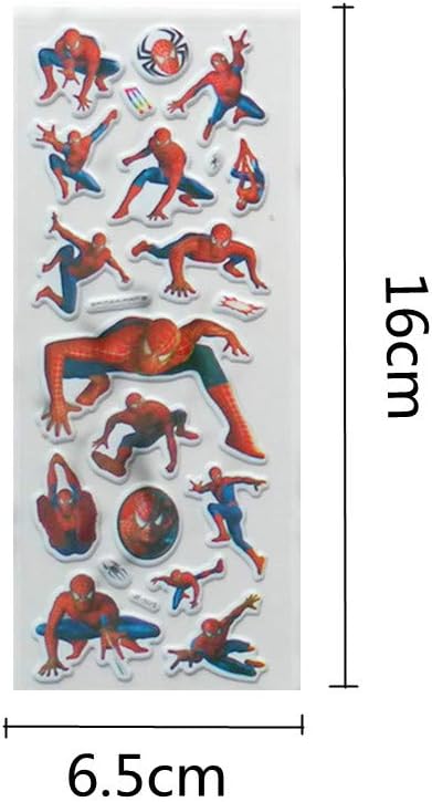 Stickers éponge Spiderman en PVC, 6 feuilles pour enfants – Image 3