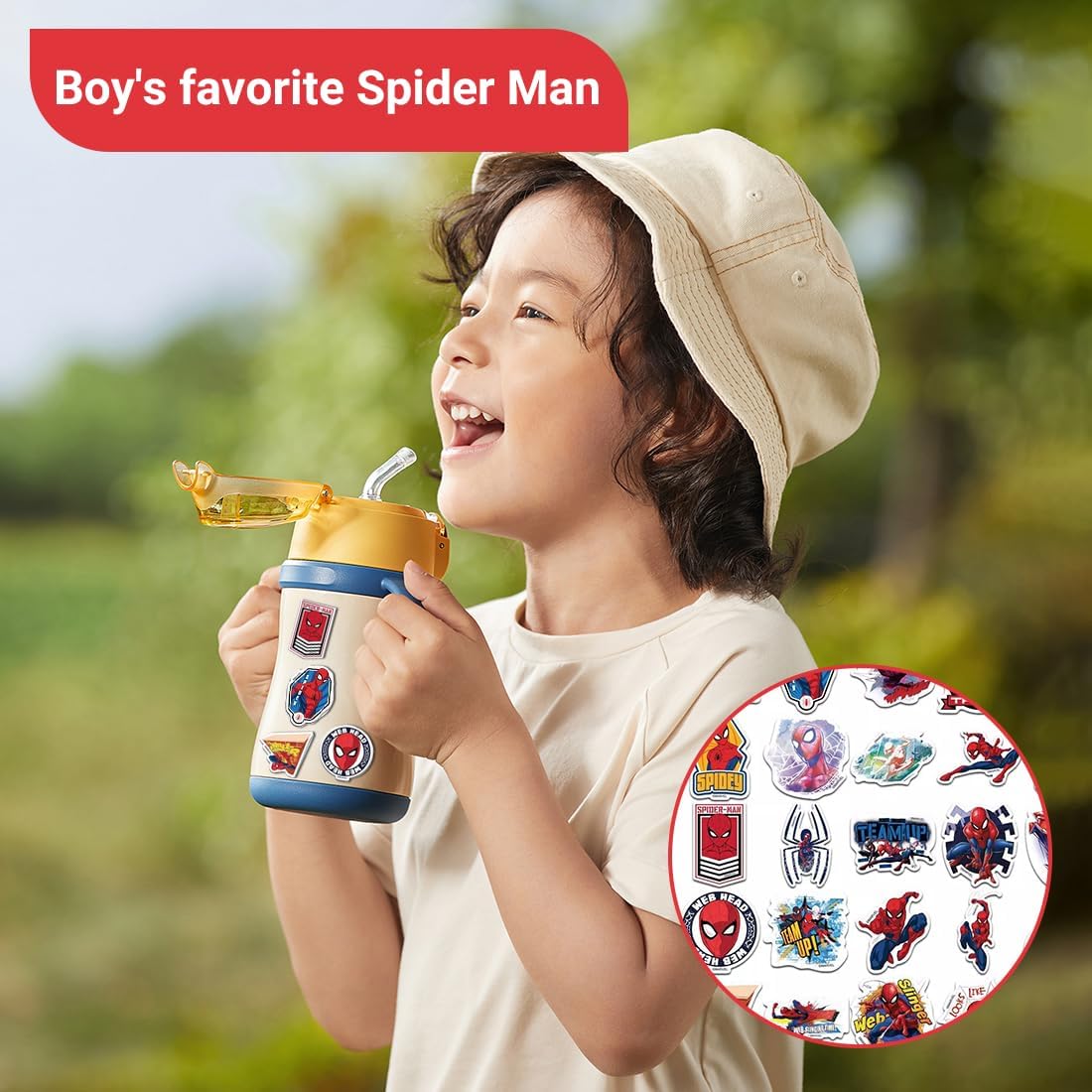 Lot de 50 autocollants Spider-Man pour bouteilles d'eau et ordinateurs portables – Image 5