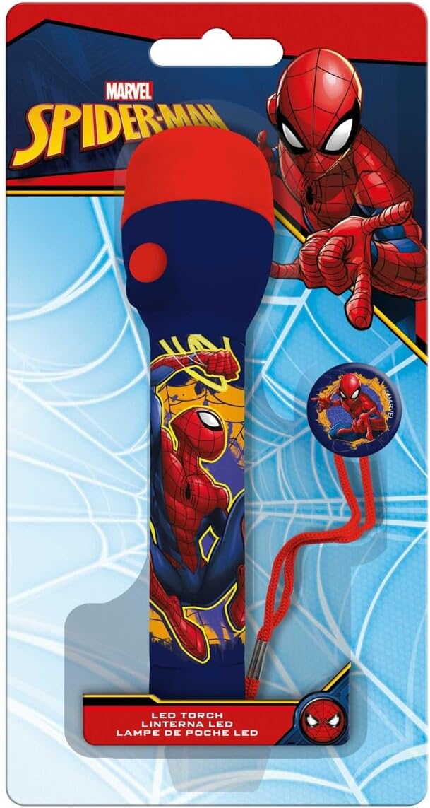 Lampe torche LED Disney Spiderman 16 cm avec poignée antidérapante – Image 2