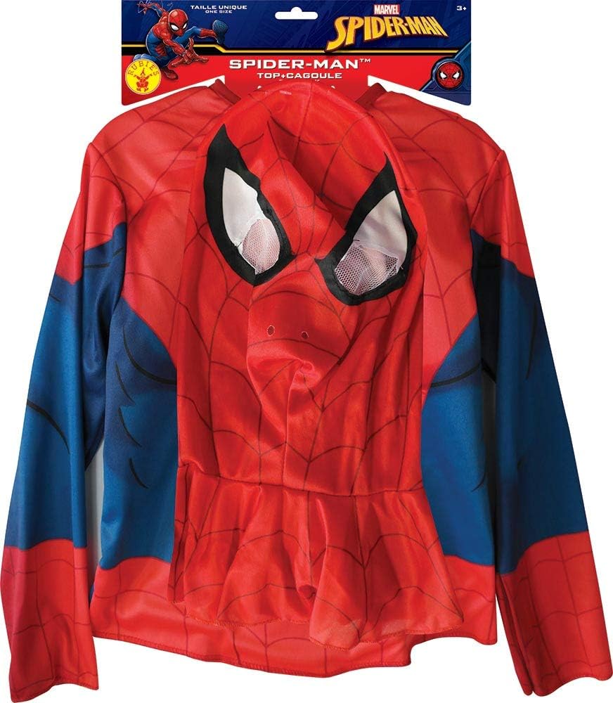Déguisement Marvel Spider-Man enfant avec top imprimé et masque 5-8 ans – Image 2