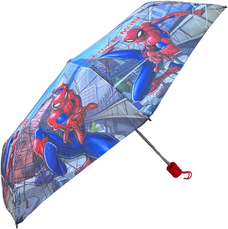Parapluie pliant Spider-Man Marvel enfant à 8 rayons en fibre de verre