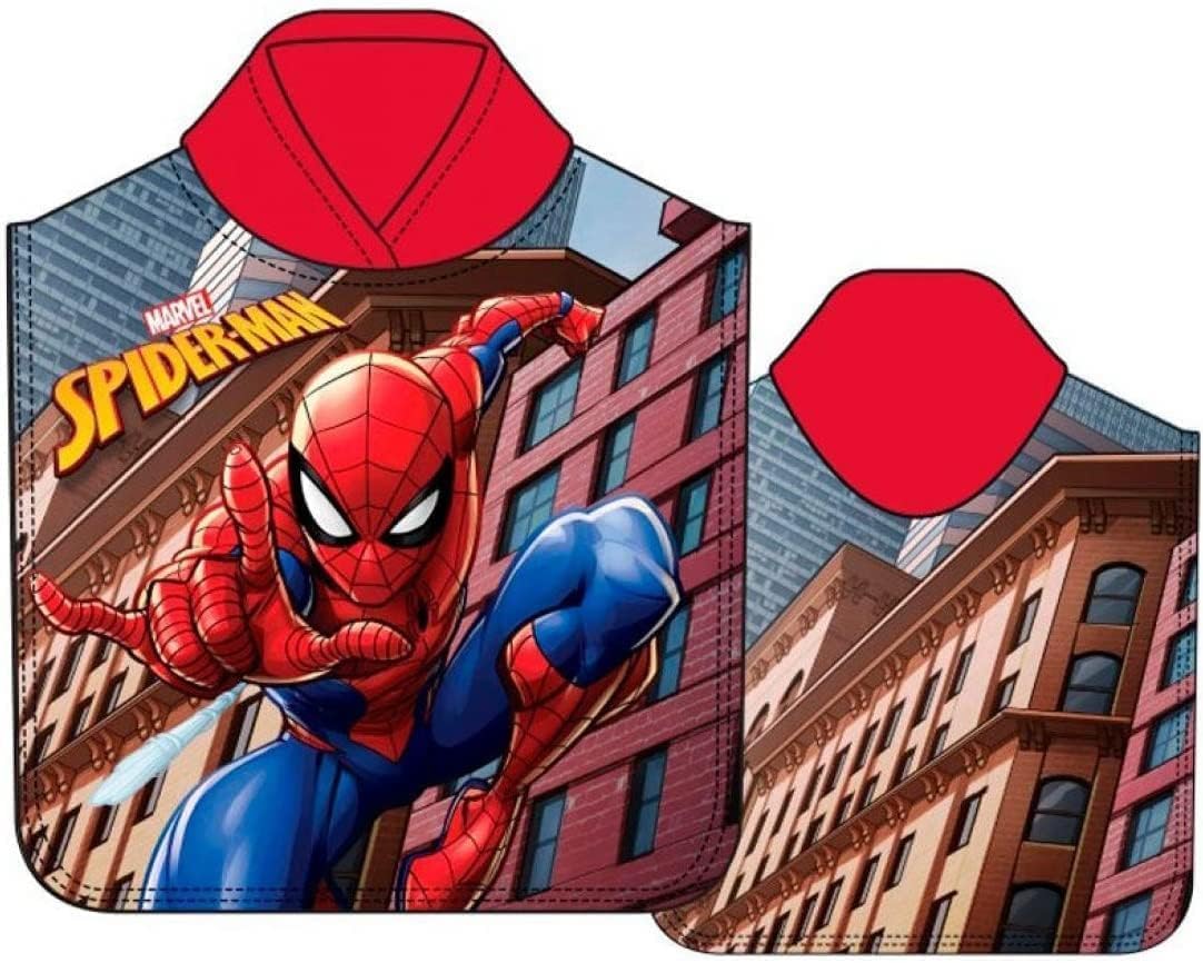 Poncho serviette Spider-Man à capuche en microfibre 110 x 55 – Image 4