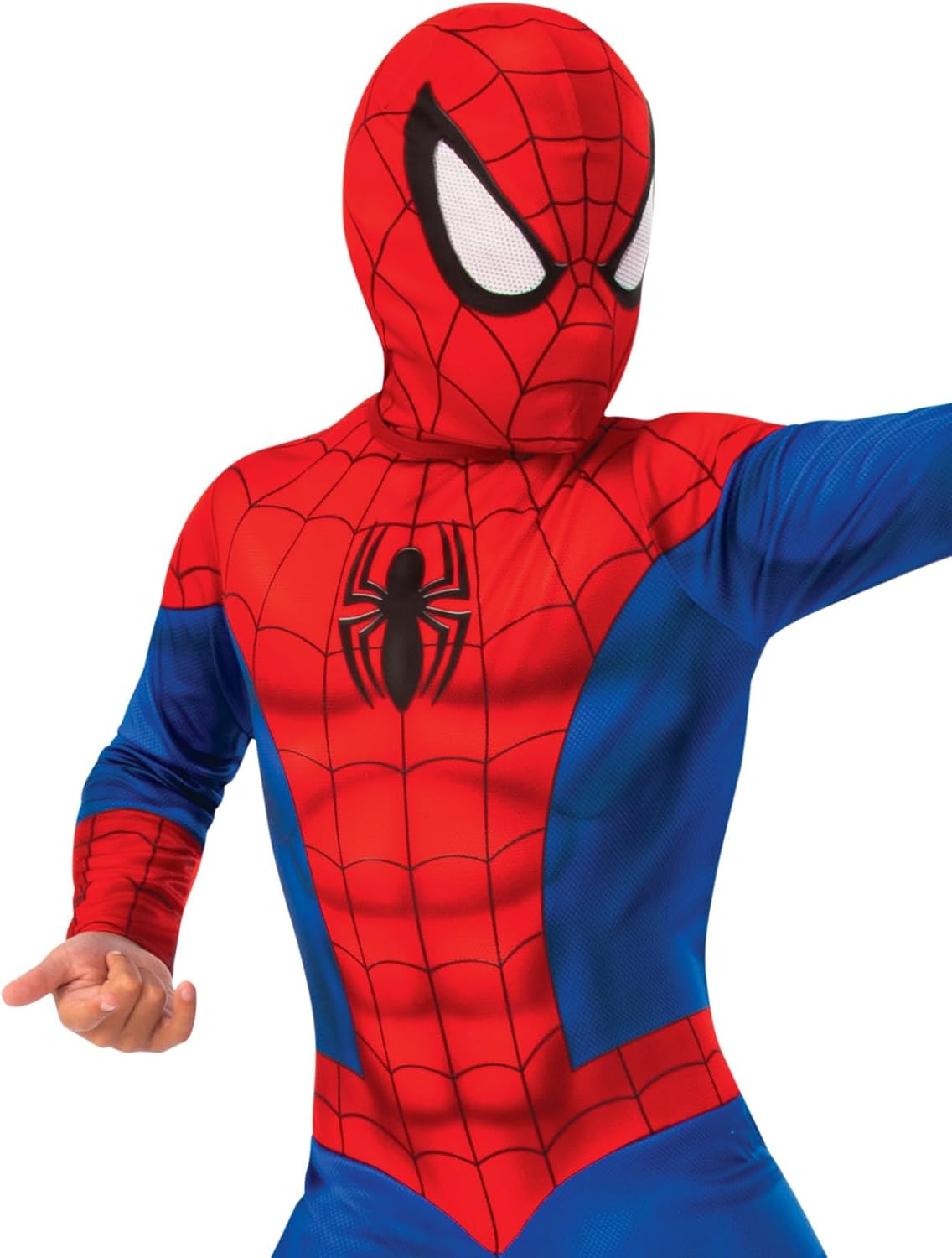 Costume classique Spider-Man Marvel rouge/bleu, tailles S à Large (12-14) – Image 2