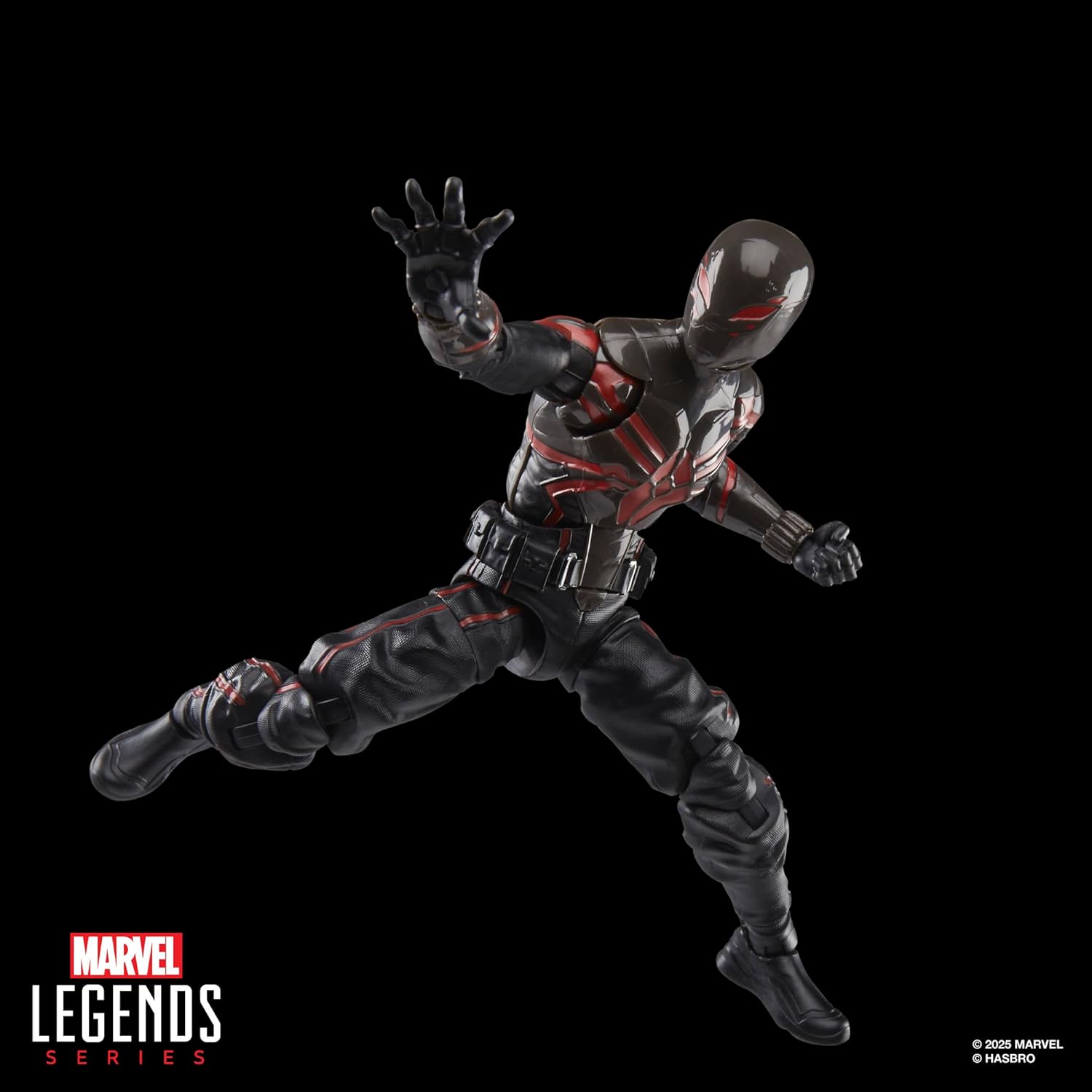 Figurine Spider-Man Miles Morales Brooklyn 2099 noire, Marvel Legends Gamerverse – Image 6