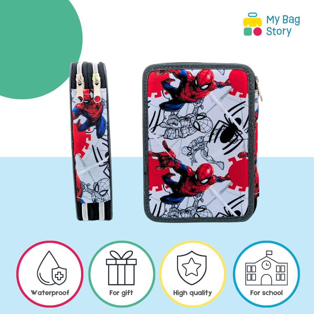 Trousse garnie Spider-Man à 2 compartiments, 20 cm – Image 3