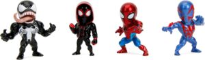 Marvel Spider-Man et Venom, coffret de 4 figurines en métal 6cm Jada