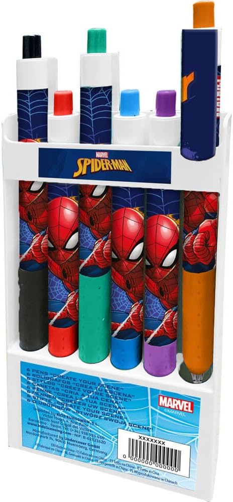 Marqueurs Disney Spiderman assortis en lot de 6 – Image 2