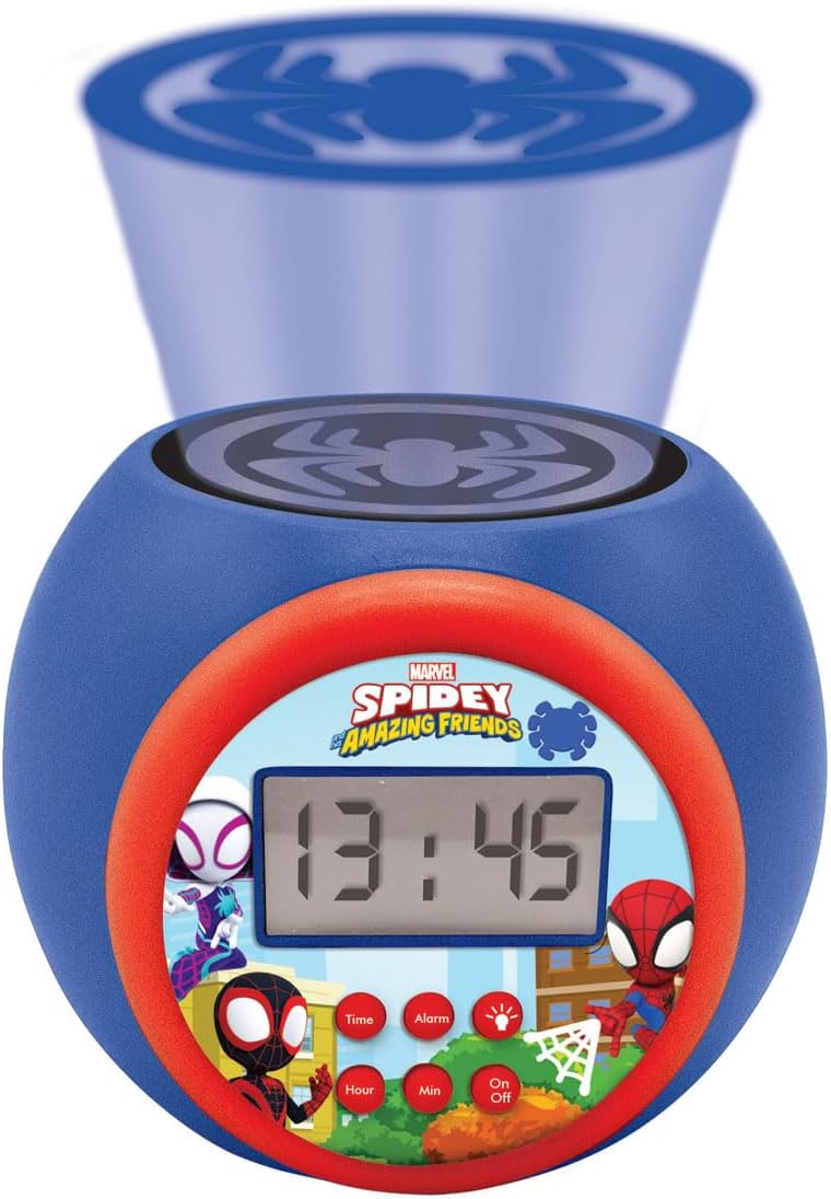 Réveil projecteur Marvel Spidey et Ses Amis extraordinaires avec écran LCD et snooze – Image 2