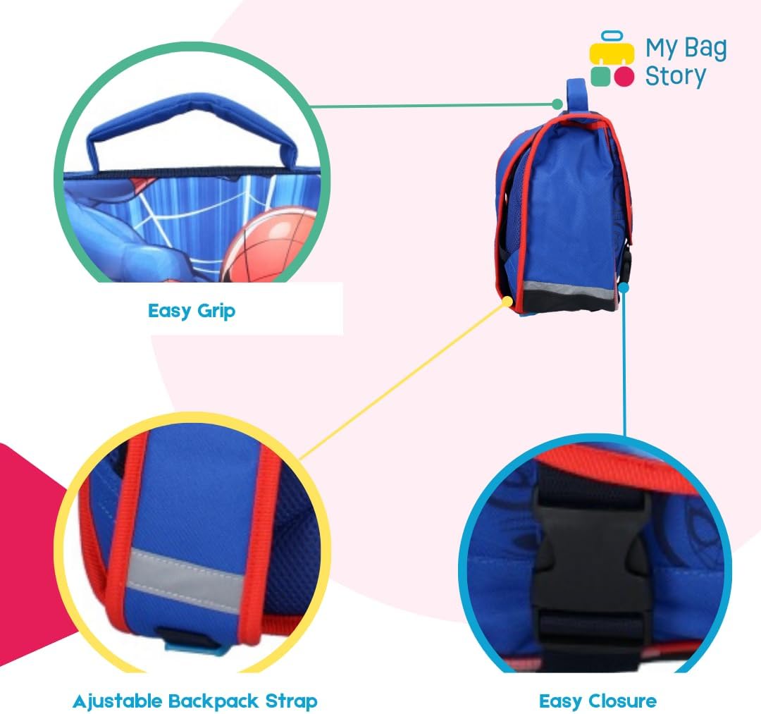 Cartable Spider-Man bleu 38 cm à 2 compartiments – Image 4