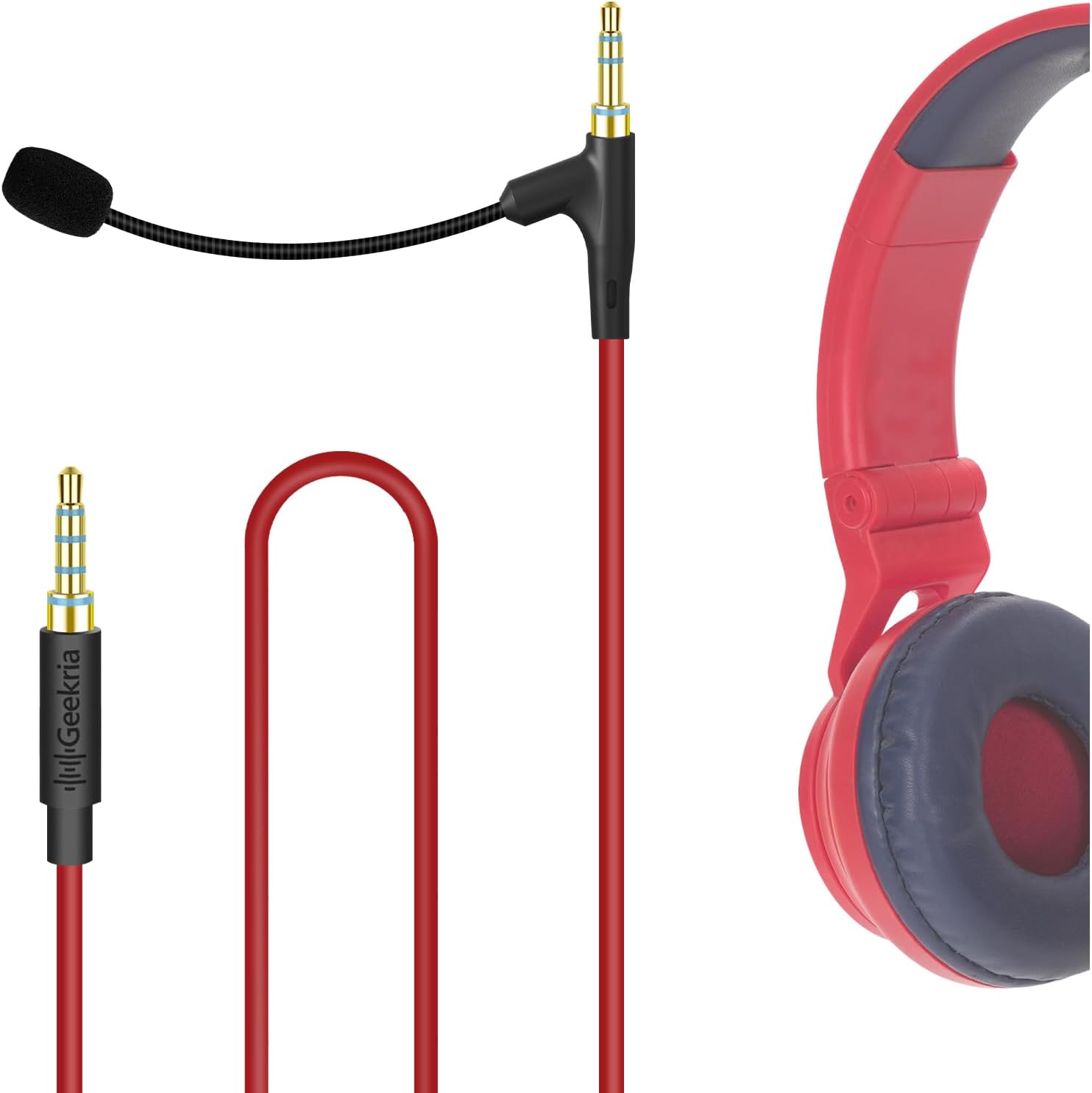 Câble casque Spider-Man QuickFit Boom avec micro à perche, jack 3,5 mm, 1,2 m
