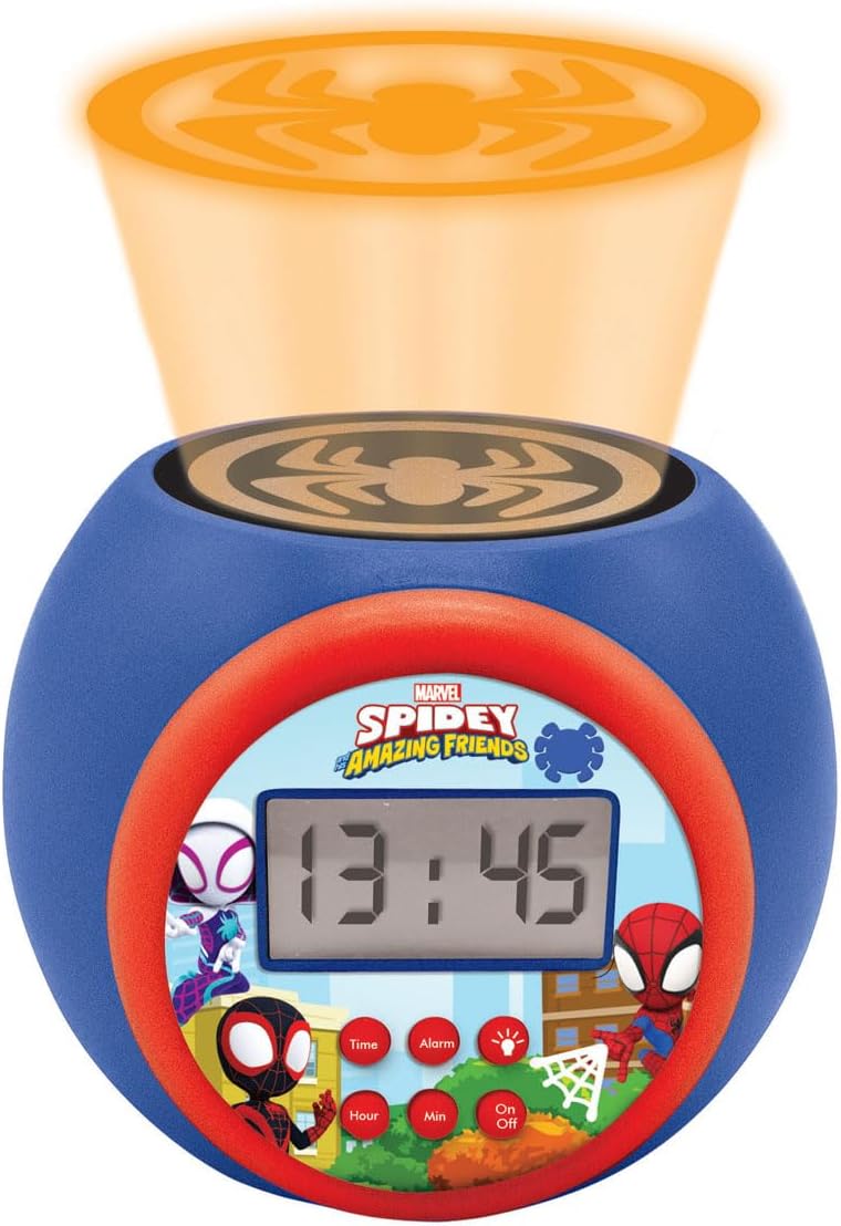Réveil projecteur Marvel Spidey et Ses Amis extraordinaires avec écran LCD et snooze – Image 3