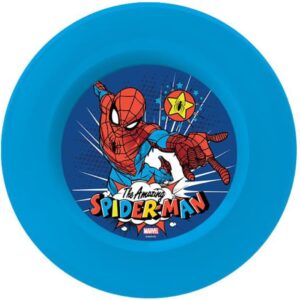 Assiette Spider-Man en polypropylène usage alimentaire, 17 cm
