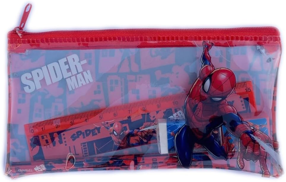 Set de papeterie Marvel Spiderman 5 pièces avec trousse 19 x 9,5 cm – Image 2
