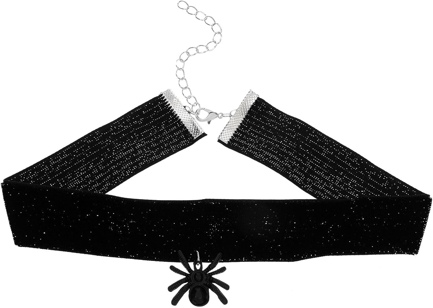 Collier ras du cou Spider-Man à araignée noire en velours pour femme – Image 7