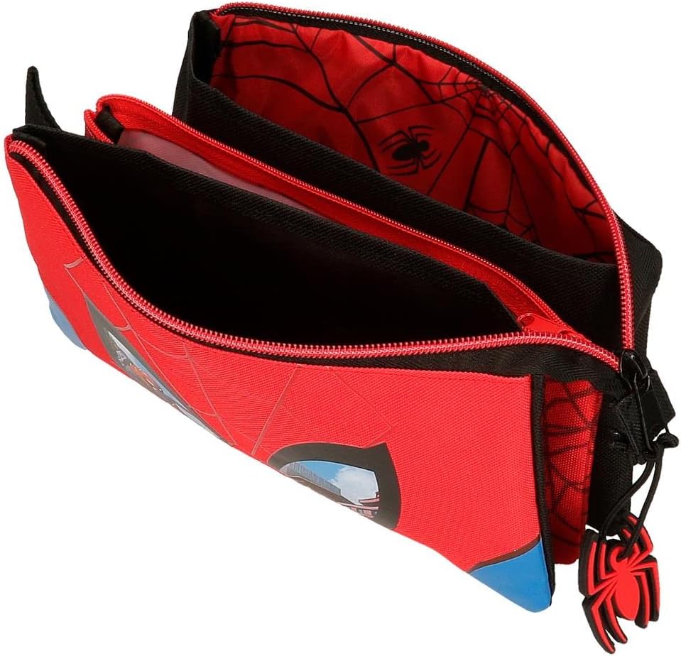 Trousse Marvel Spiderman rouge, étui triple en polyester – Image 4