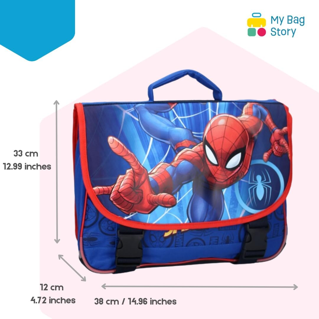 Cartable Spider-Man bleu 38 cm à 2 compartiments – Image 2