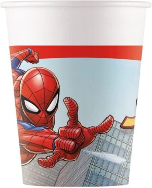 Gobelets Spider-Man en papier 200 ml, lot de 8
