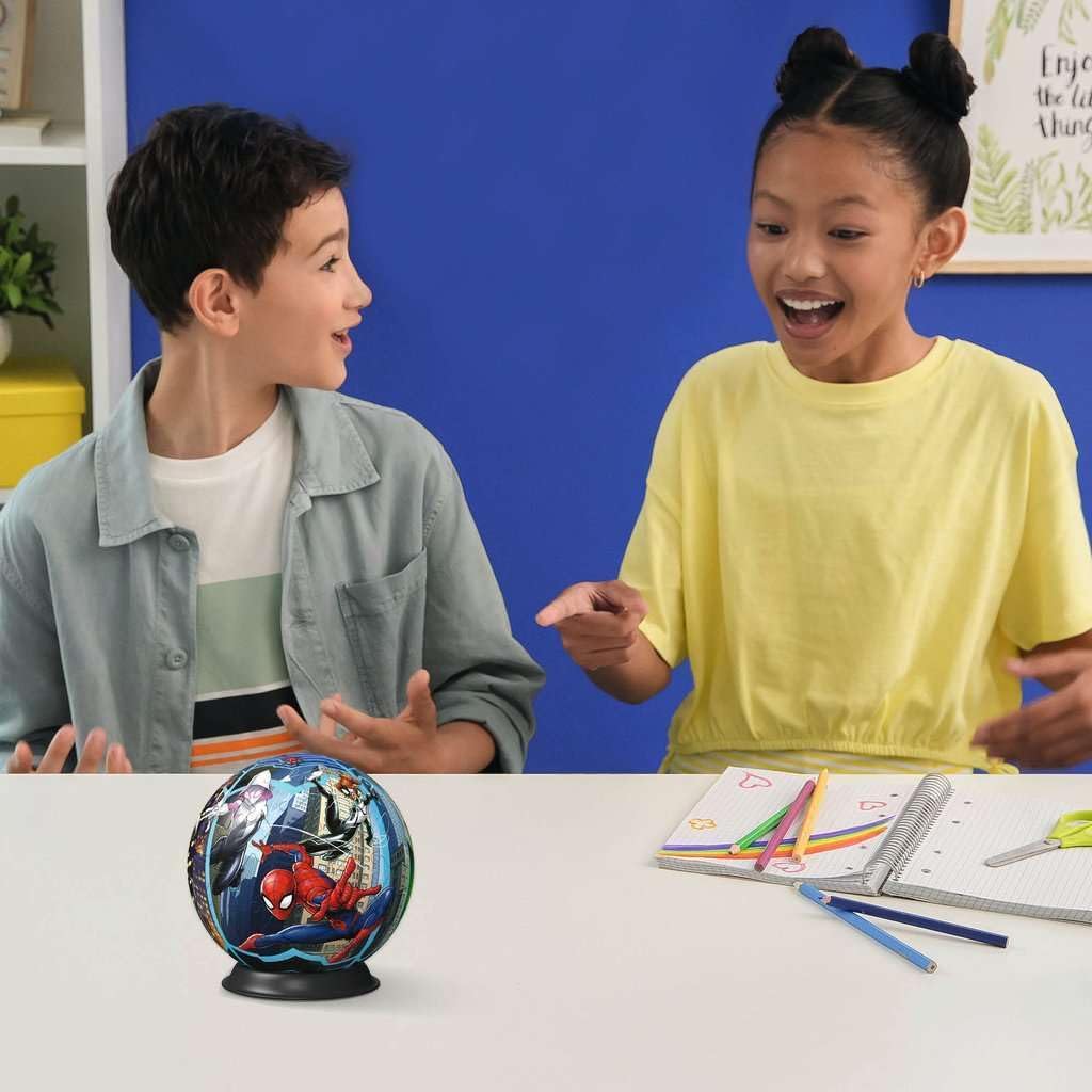 Spider-Man Puzzle 3D Ball 72 pièces avec support 13 cm – Image 4