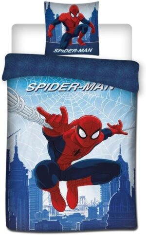 Parure de lit Spider-Man Web en polycoton pour 1 personne
