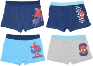 Lot de 4 boxers Paw Patrol Spider-Man à motifs pour garçon, tailles 98 à 140