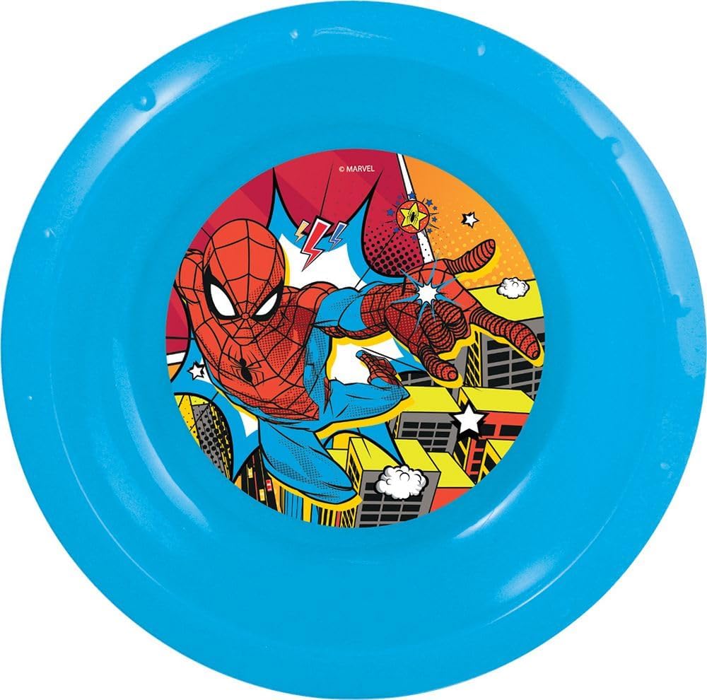 Bol enfant Marvel Spider-Man bleu en plastique alimentaire recyclable