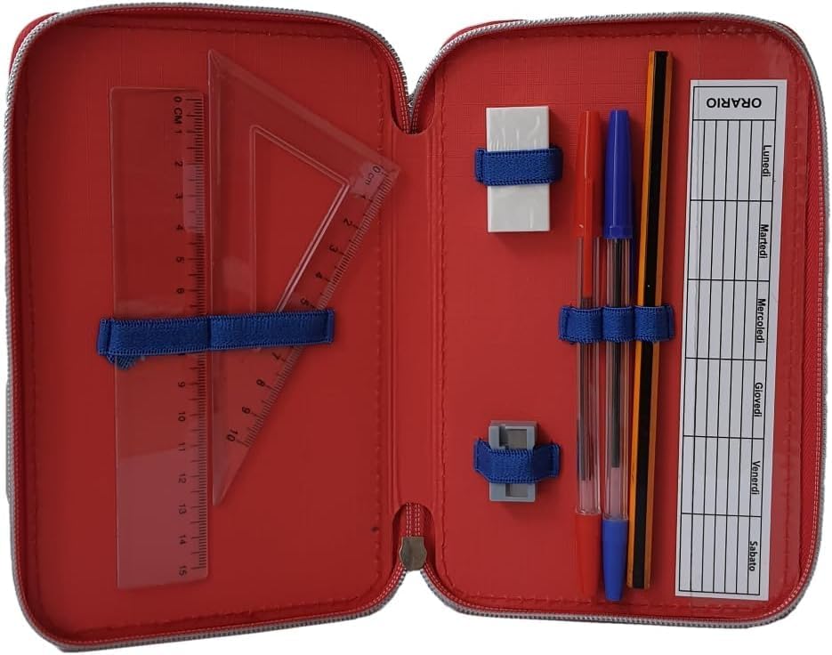 Trousse Marvel Spiderman 3 étages avec 43 pièces Giotto, bleu – Image 2