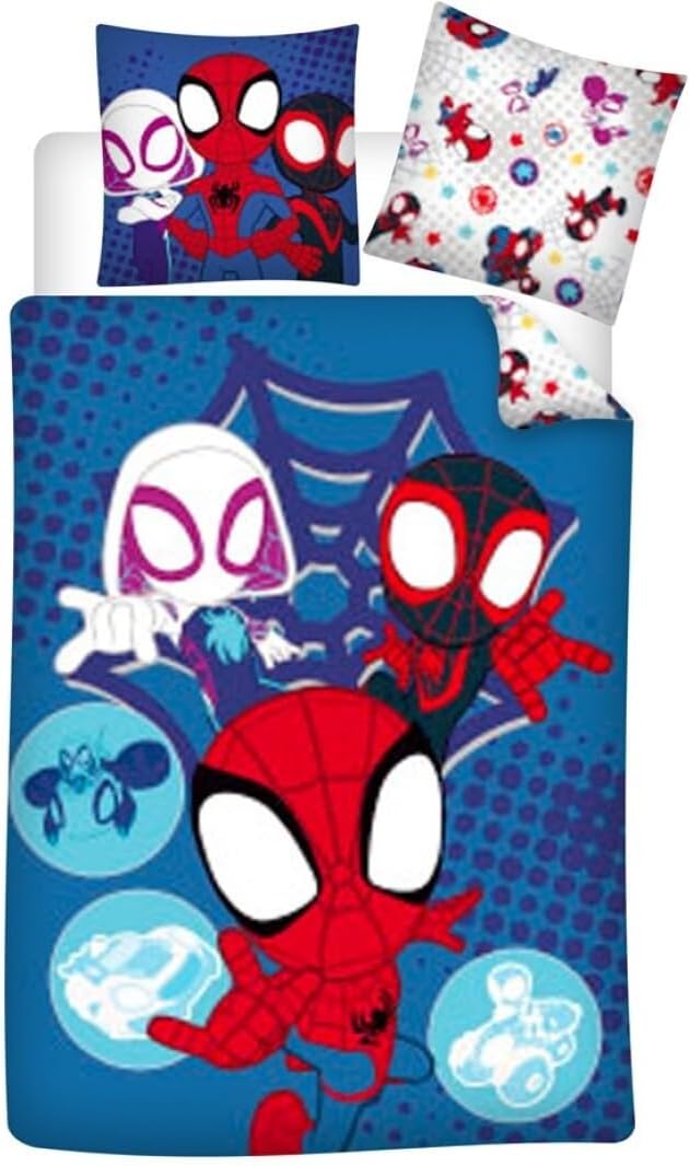 Parure de lit Spider-Man réversible en polycoton 140x200 cm