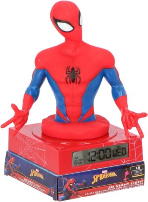 Réveil 3D Spiderman avec veilleuse et sons