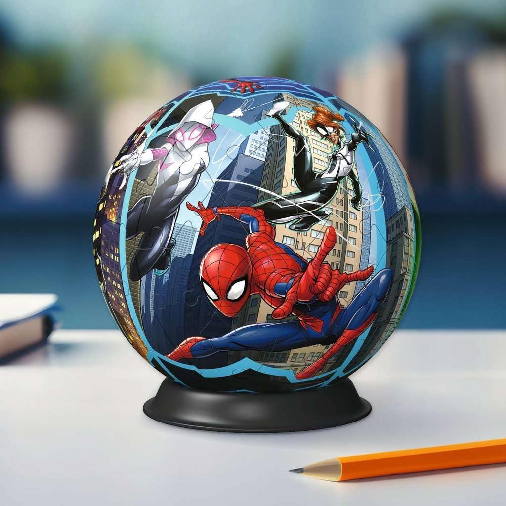 Spider-Man Puzzle 3D Ball 72 pièces avec support 13 cm – Image 6