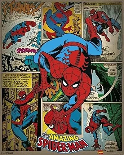 Mini poster rétro Spider-Man Marvel Comics multicolore en Plastique/Verre 40 x 50 x 1,3 cm – Image 2