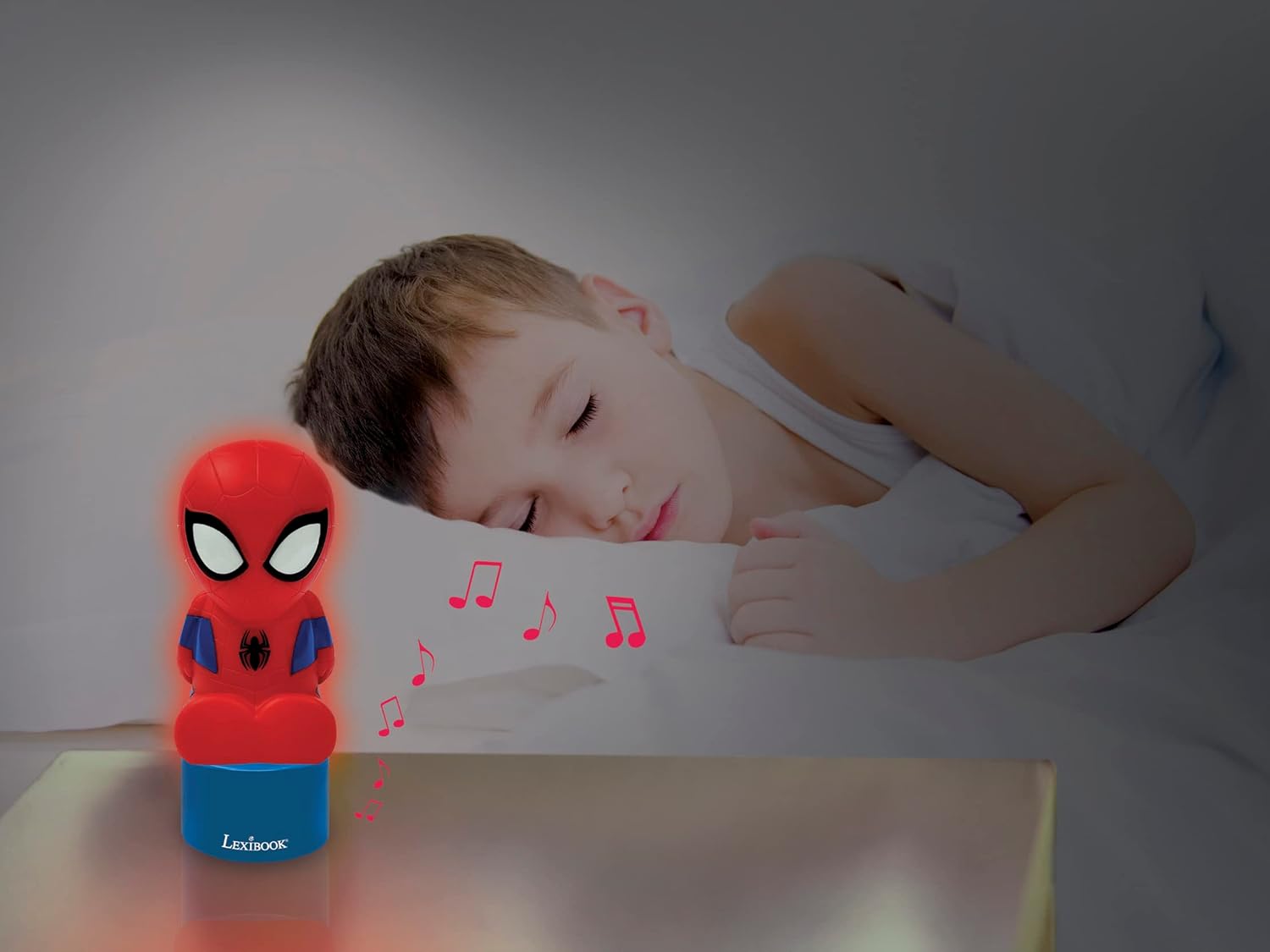 Veilleuse haut-parleur Spider-Man Lexibook à changement de couleurs NS01SP – Image 7