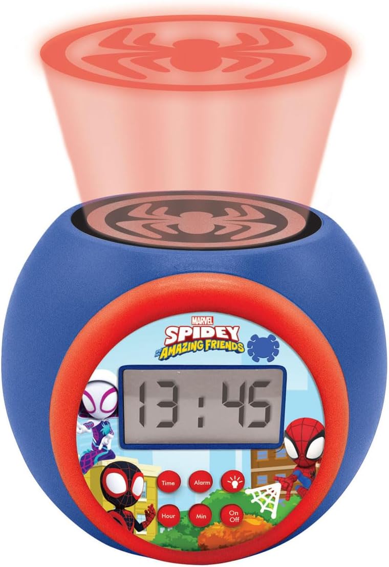 Réveil projecteur Marvel Spidey et Ses Amis extraordinaires avec écran LCD et snooze – Image 4