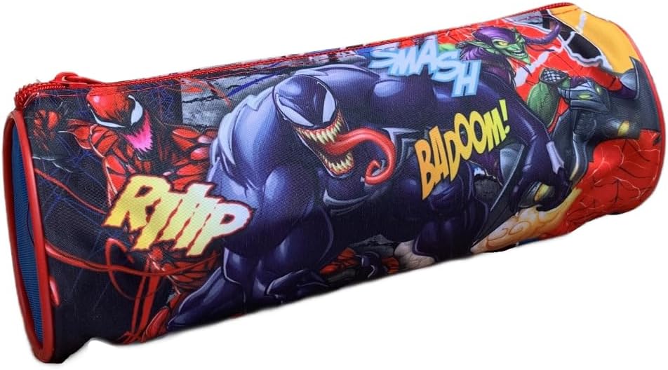 Trousse scolaire ronde rouge Spiderman (1), 22 x 8 x 8 cm – Image 3
