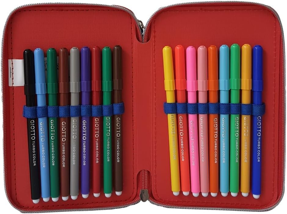 Trousse Marvel Spiderman 3 étages avec 43 pièces Giotto, bleu – Image 3