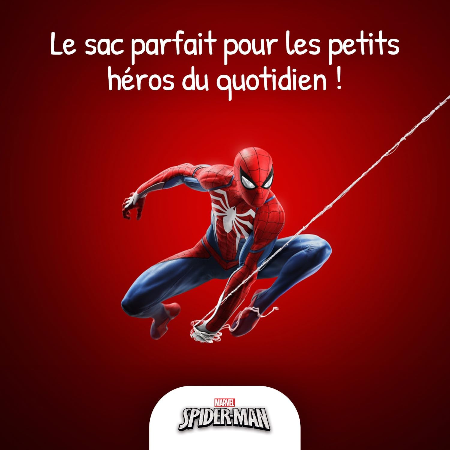 Cartable primaire Spider-Man 38 grand rangement bleu ciel et rouge – Image 7