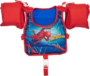 Spider-Man, gilet de natation en tissu avec brassards en mousse intégrés, 56 cm