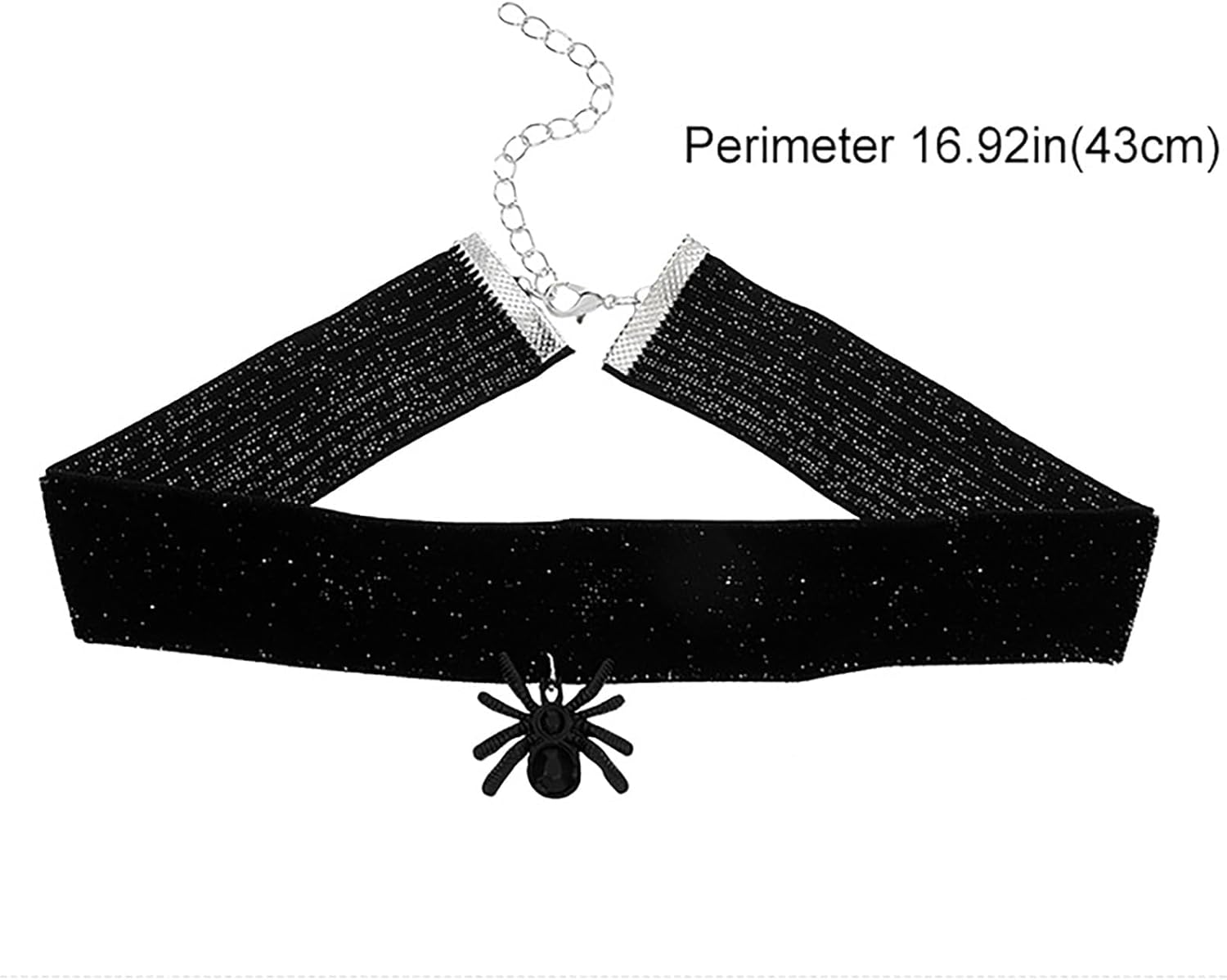 Collier ras du cou Spider-Man à araignée noire en velours pour femme – Image 5