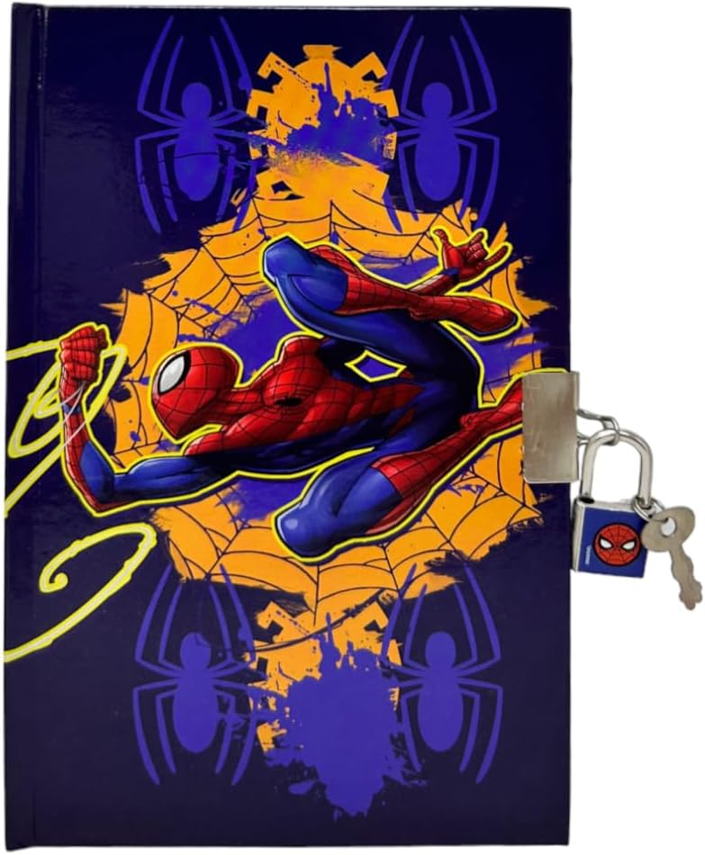 Journal secret Spider-Man Marvel avec stylo magique, autocollants et cadenas à 2 clés – Image 2