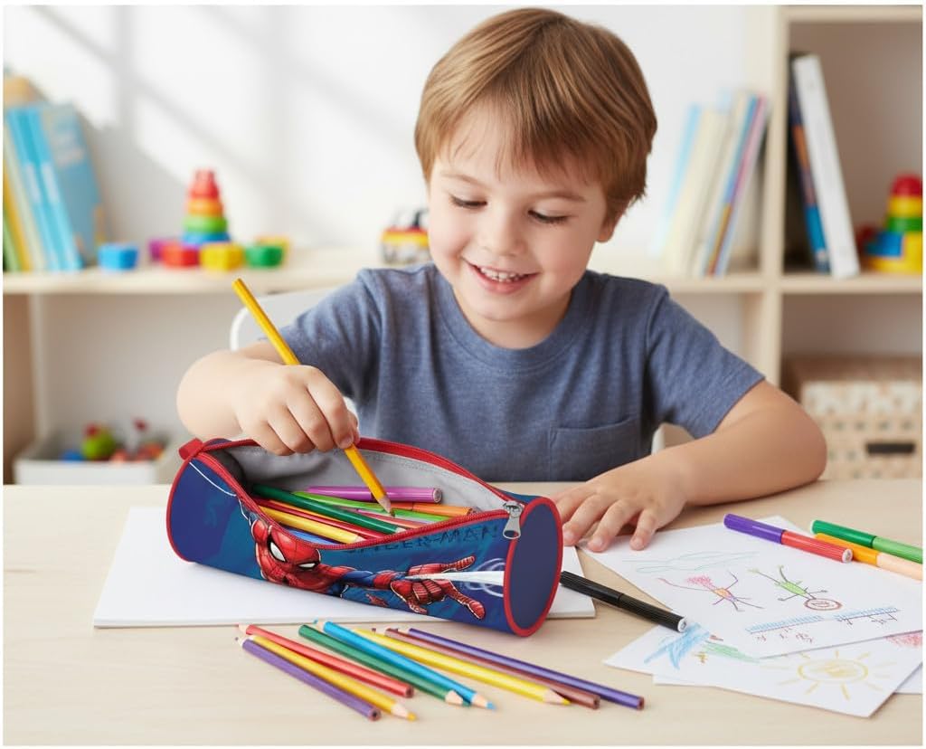 Trousse Spider-Man 23 x 8 x 8 cm pour école et crèche – Image 2